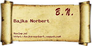 Bajka Norbert névjegykártya